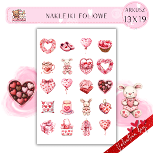 Naklejki Foliowe 13x19 Walentynkowe Serca – Miłość w najczystszej formie! Madam