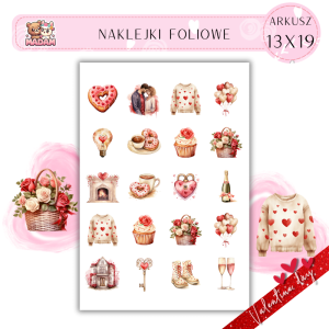 Naklejki Foliowe 13x19 Romantyczne Walentynki – Magia uczuć na każdą okazję! Madam