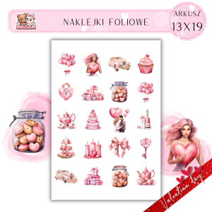 Naklejki Foliowe 13x19 Klasyczne Walentynki – Tradycja miłości w ponadczasowym stylu! Madam