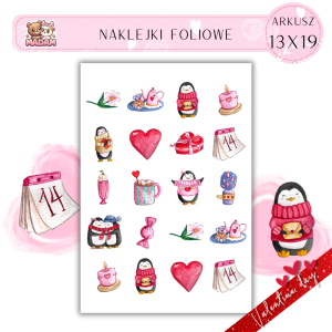 Naklejki Foliowe 13x19 Walentynki – Święto miłości w wyjątkowym wydaniu! Madam