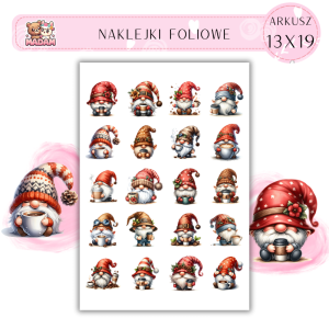Naklejki Foliowe Kawowy Skrzat – Mała czapka, wielka miłość do kawy. Madam 13x19