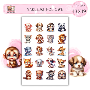 Naklejki Foliowe Płaczące Zwierzaki – Urocze łezki, wielkie emocje. Madam 13x19