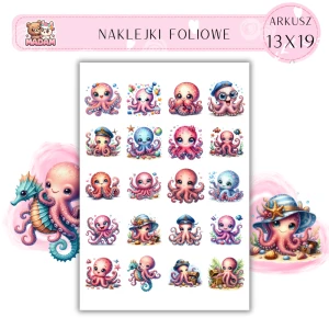 Naklejki Foliowe Ośmiornica – Osiem ramion do przytulania i psot! Madam 13x19