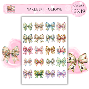 Naklejki Foliowe Wielkanocna Kokarda – Elegancja i urok w świątecznym wydaniu. Madam 13x19