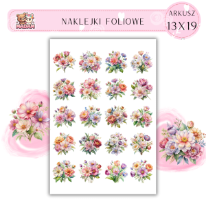 Naklejki Foliowe Wiosenny Bukiet Kwiatów – Świeżość, kolory i zapach natury w jednym! Madam 13x19