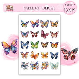 Naklejki Foliowe Motyle – Skrzydlate piękno, które unosi się nad każdą chwilą! Madam 13x19