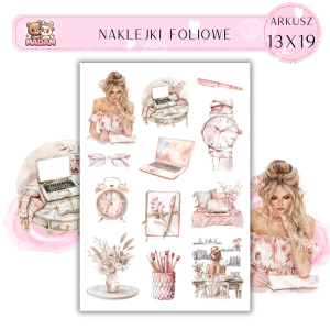 Naklejki Foliowe 13x19 Elegancki Planner – Styl, klasa i organizacja w najlepszym wydaniu! Madam 1