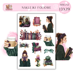 Naklejki Foliowe 13x19 Drogi Czytelniku – Książkowy świat pełen magii i inspiracji! Madam 1