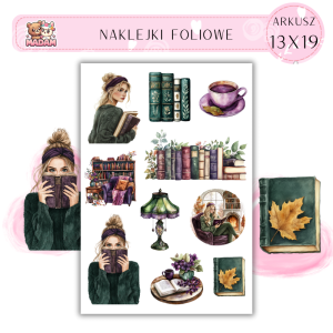 Naklejki Foliowe 13x19 Drogi Czytelniku – Książkowy świat pełen magii i inspiracji! Madam 2