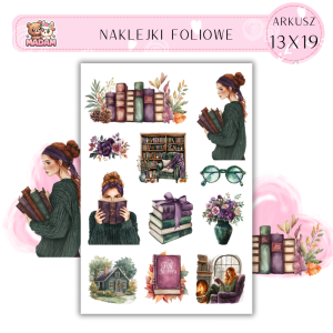 Naklejki Foliowe 13x19 Drogi Czytelniku – Książkowy świat pełen magii i inspiracji! Madam 3