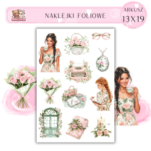 Naklejki Foliowe 13x19 Wiosenny Planner – Organizacja i kreatywność w radosnym stylu! Madam 1