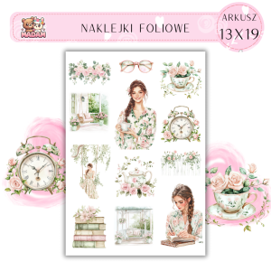 Naklejki Foliowe 13x19 Wiosenny Planner – Organizacja i kreatywność w radosnym stylu! Madam 2