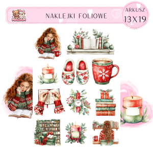 Naklejki Foliowe 13x19 Świąteczny Planner – Organizacja z nutą magii świąt zamknięta w ilustracjach! Madam 1