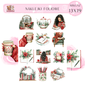 Naklejki Foliowe 13x19 Świąteczny Planner – Organizacja z nutą magii świąt zamknięta w ilustracjach! Madam 2