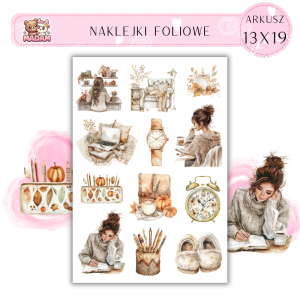 Naklejki Foliowe 13x19 Przytulny Planner – Twoja codzienna dawka ciepła i inspiracji! Madam 2