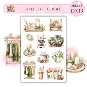 Naklejki Foliowe 13x19 Przytulny Zimowy Dom – Ciepło, magia i zimowe wspomnienia w każdym detalu! Madam 2