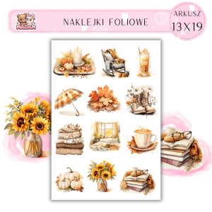 Naklejki Foliowe 13x19 Jesienna Opowieść – Barwy natury i ciepło zamknięte w ilustracjach! Madam 1