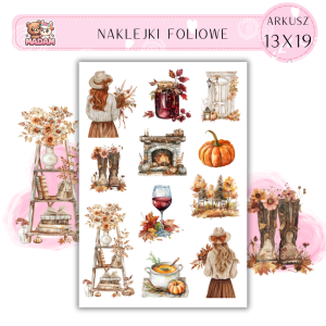 Naklejki Foliowe 13x19 Witaj Jesieni – Ciepło, kolory i nostalgia zamknięte w wyjątkowych wzorach! Madam 2