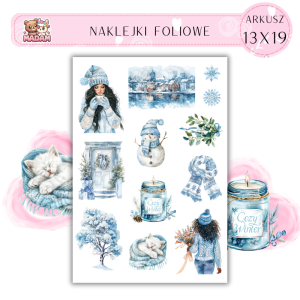 Naklejki Foliowe 13x19 Witaj Zimo – Chłodny urok i ciepło świątecznych wspomnień! Madam 1