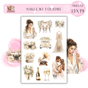 Naklejki Foliowe 13x19 Ślub w Stylu Boho – Subtelność, romantyzm i artystyczna swoboda! Madam 2