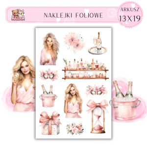 Naklejki Foliowe 13x19 Pastelowy Nowy Rok – Elegancja i radość w delikatnych odcieniach! Madam 2