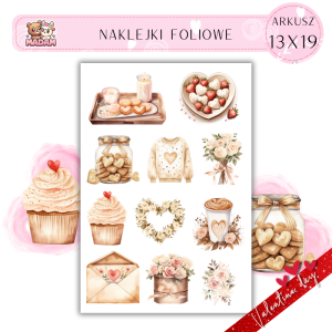 Naklejki Foliowe 13x19 Walentynki – Miłość, urok i romantyczne chwile na papierze! Madam 2