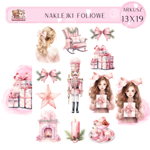 Naklejki Foliowe 13x19 Różowe Święta – Święty Mikołaj też lubi pastele! Madam 3