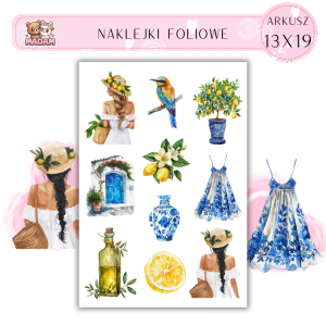 Naklejki Foliowe 13x19 Śródziemnomorskie Słońce – Cytrynowy blask i letnia energia w jednym! Madam 2