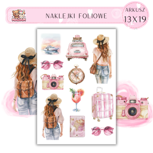 Naklejki Foliowe 13x19 Wokół Świata – Mapa, podróże i odkrywanie nowych miejsc! Madam 1