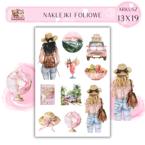 Naklejki Foliowe 13x19 Wokół Świata – Mapa, podróże i odkrywanie nowych miejsc! Madam 2