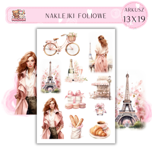 Naklejki Foliowe 13x19 Dzień Dobry, Paryżu – Romantyczny klimat i francuska elegancja! Madam 3