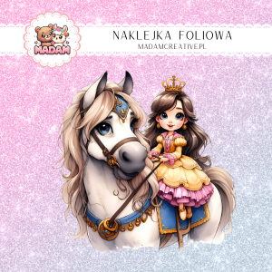 Naklejka Foliowa Księżniczka na Koniu – Królewski Galop! Madam