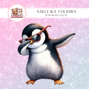 Naklejka Foliowa Pingwin Dabber – Arktyczna Pewność Siebie! Madam