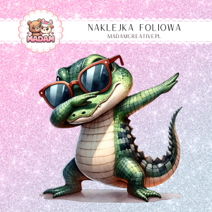Naklejka Foliowa Krokodyl Dabber – Aligator na Luzie! Madam