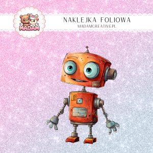 Naklejka Foliowa Robot Retro – Śrubki i Styl! Madam