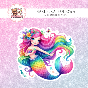 Naklejka Foliowa Syrenka z Falami – Magia Oceanu! Madam