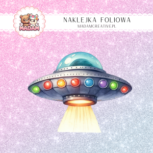 Naklejka Foliowa UFO Porwanie – Kosmiczne zabawy zaczynają się teraz! Madam