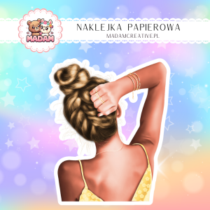 Naklejka Papierowa Pojedyncza Fashion Girl – Elegancja w prostocie! Madam
