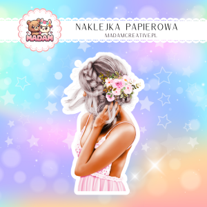 Naklejka Papierowa Pojedyncza Fryzura Fashion – Wyrazista stylizacja włosów! Madam 1
