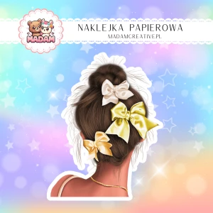 Naklejka Papierowa Pojedyncza Fryzura Fashion – Wyrazista stylizacja włosów! Madam 2