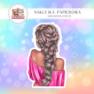Naklejka Papierowa Pojedyncza Fryzura Fashion – Wyrazista stylizacja włosów! Madam 3