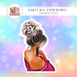 Naklejka Papierowa Pojedyncza Fryzura Fashion – Wyrazista stylizacja włosów! Madam 4