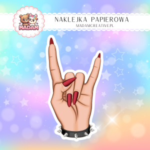 Naklejka Papierowa Pojedyncza Rockowy Manicure – Styl i energia w jednym geście! Madam 2
