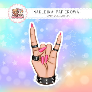 Naklejka Papierowa Pojedyncza Rockowy Manicure – Styl i energia w jednym geście! Madam 3