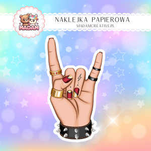 Naklejka Papierowa Pojedyncza Rockowy Manicure – Styl i energia w jednym geście! Madam 4