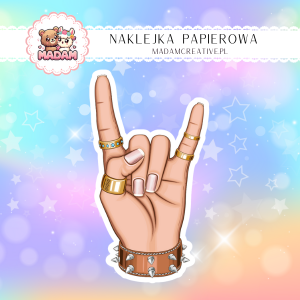 Naklejka Papierowa Pojedyncza Rockowy Manicure – Styl i energia w jednym geście! Madam 5