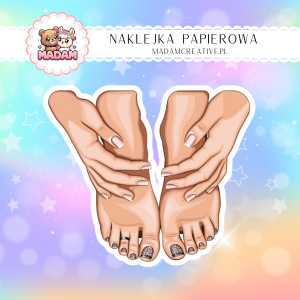 Naklejka Papierowa Pojedyncza Pedicure – Styl i pielęgnacja od podstaw! Madam 2