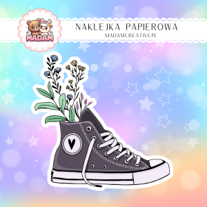 Naklejka Papierowa Pojedyncza Letnie Sneakersy – Moda i wygoda na gorące dni! Madam 1