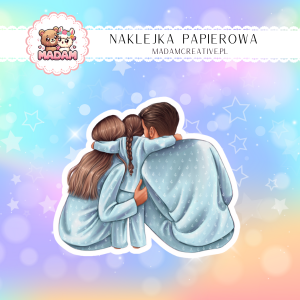 Naklejka Papierowa Pojedyncza Super Rodzina – Siła miłości i wspólnych chwil! Madam