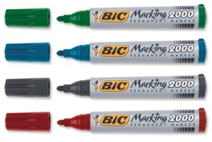 Marker permanentny Marking 2000 okr.-końc. czarny, BiC